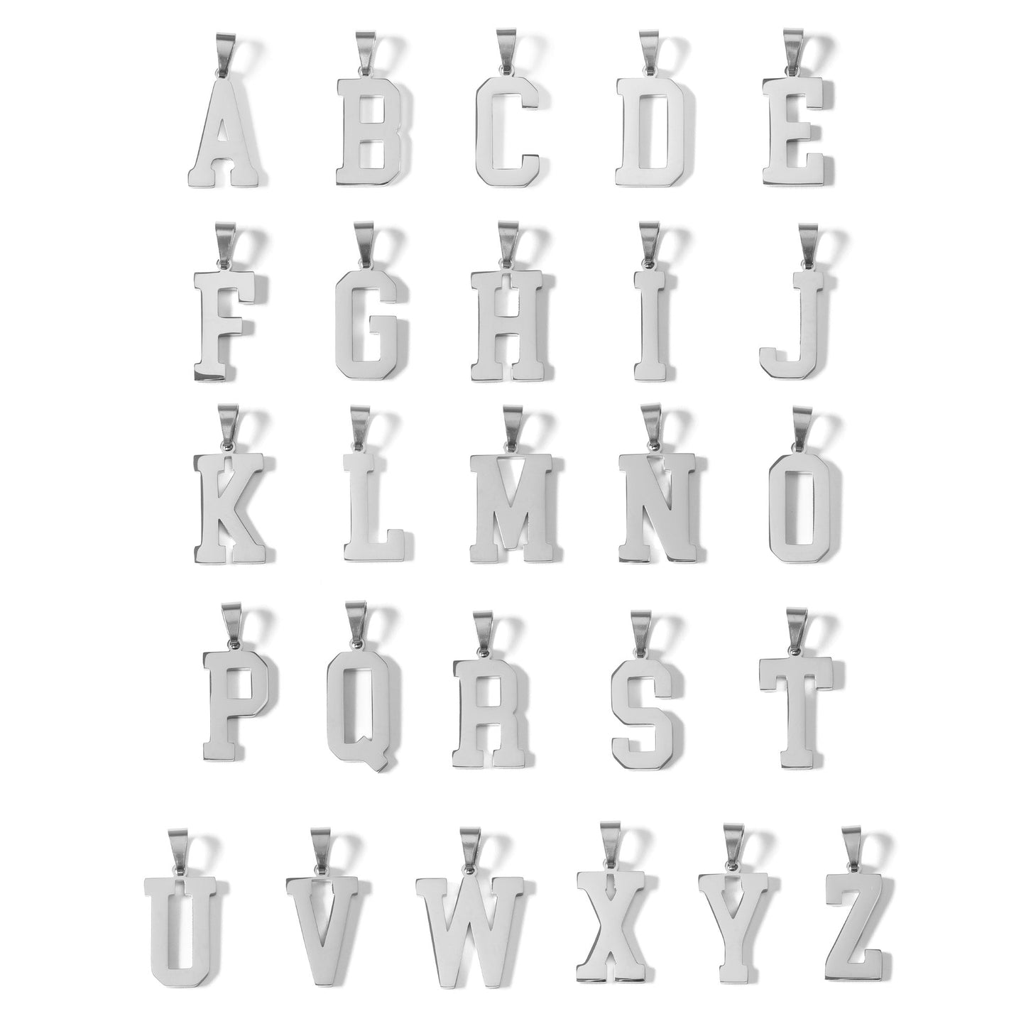 Stainless Steel Sport Letter Pendant / PDS0003