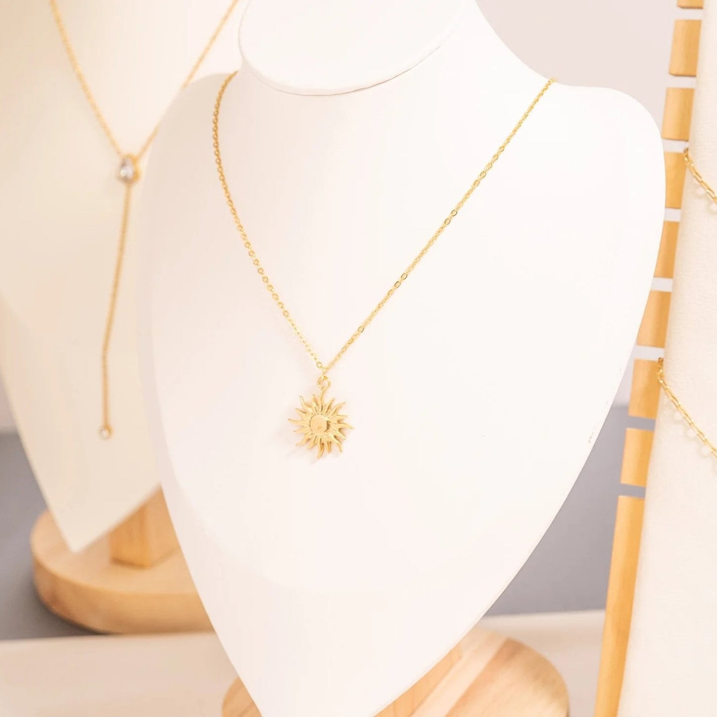 18K Gold PVD Stainless Steel Mystic Sun Charm / PDL0116