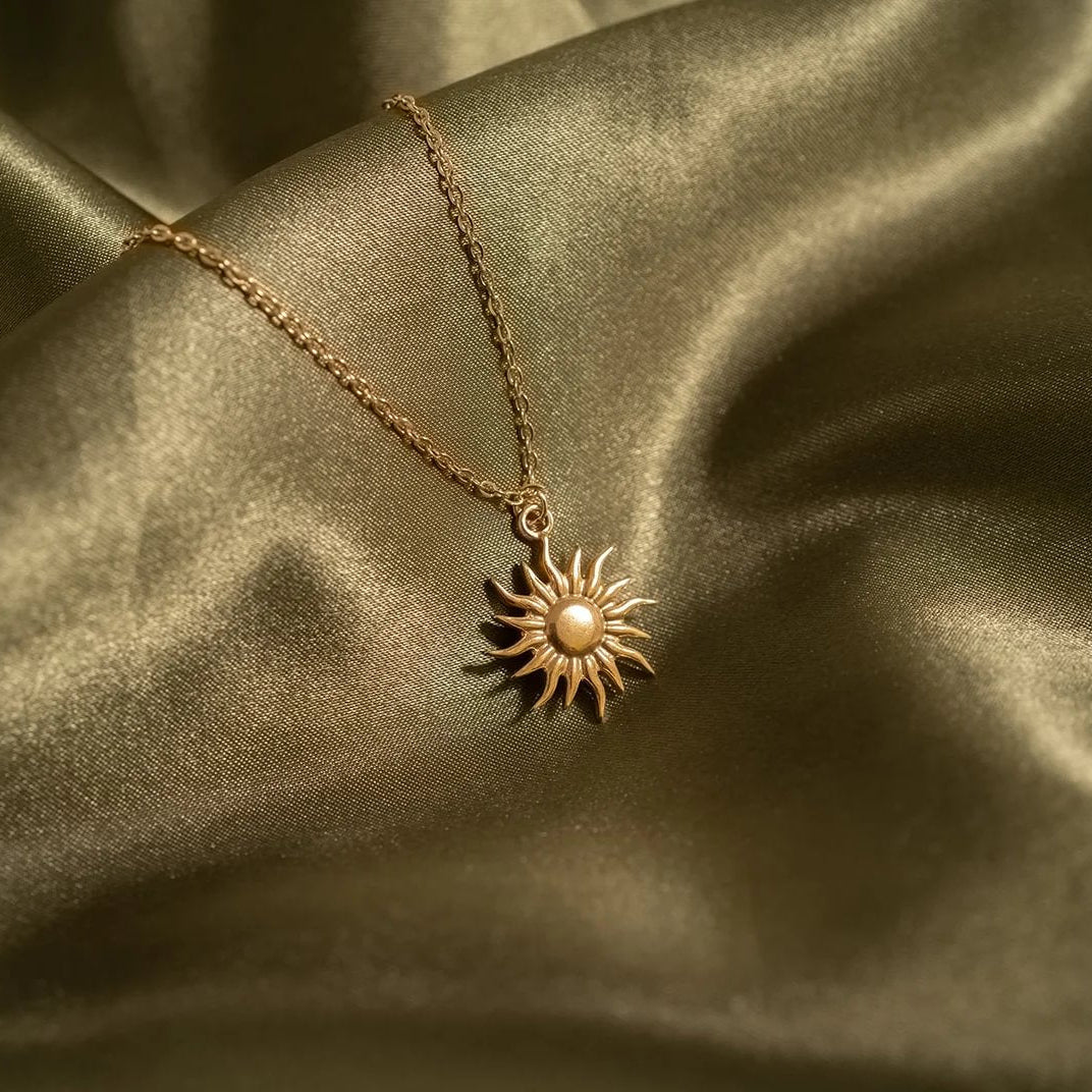 18K Gold PVD Stainless Steel Mystic Sun Charm / PDL0116