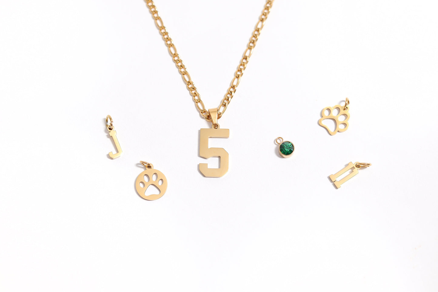 18K Gold PVD Stainless Steel Sport Number Pendant / PDS0002