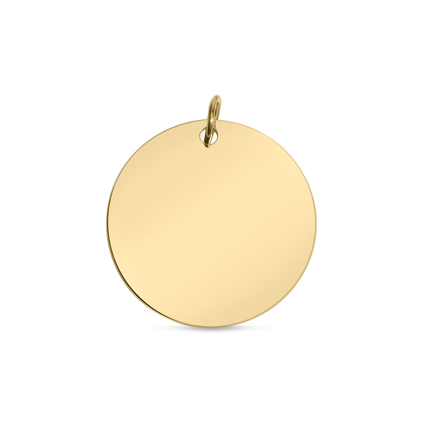 18K Gold PVD Stainless Steel Blank Circle Pendant / SBB0046